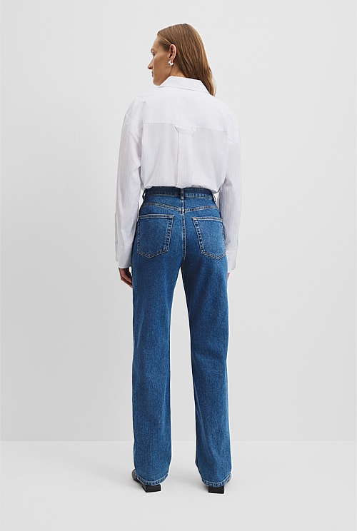 High Rise Straight Leg Jean