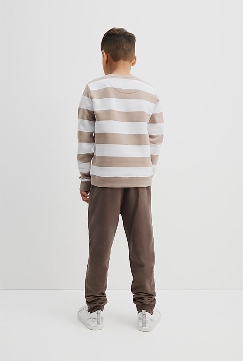 Verified Australian Cotton Heritage Stripe Sweat