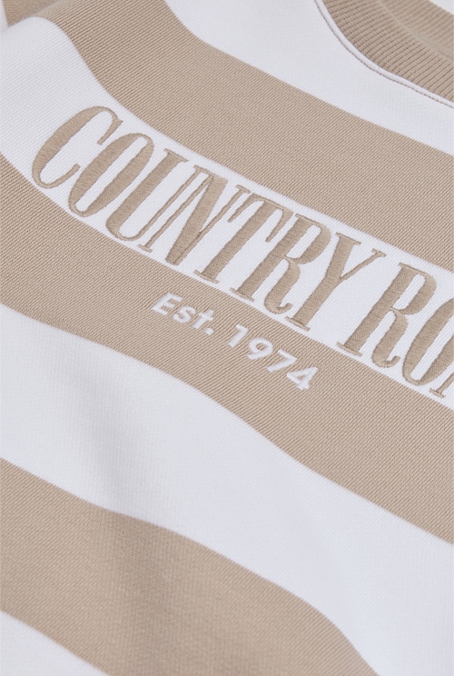 Verified Australian Cotton Heritage Stripe Sweat