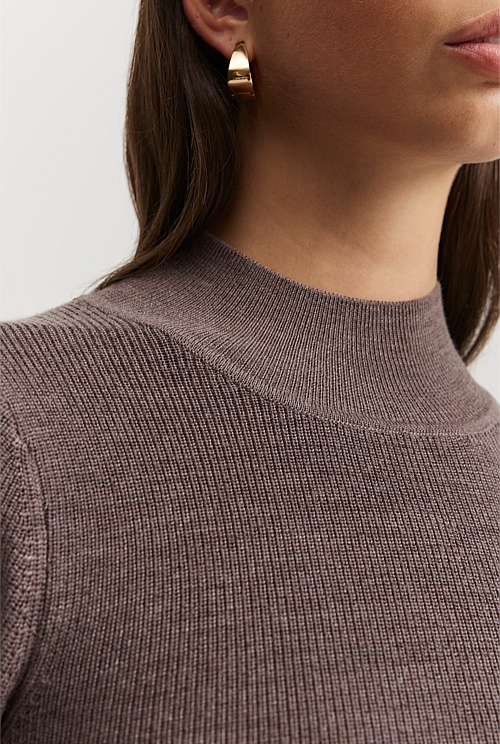 Verified Australian Merino Mock Neck Knit