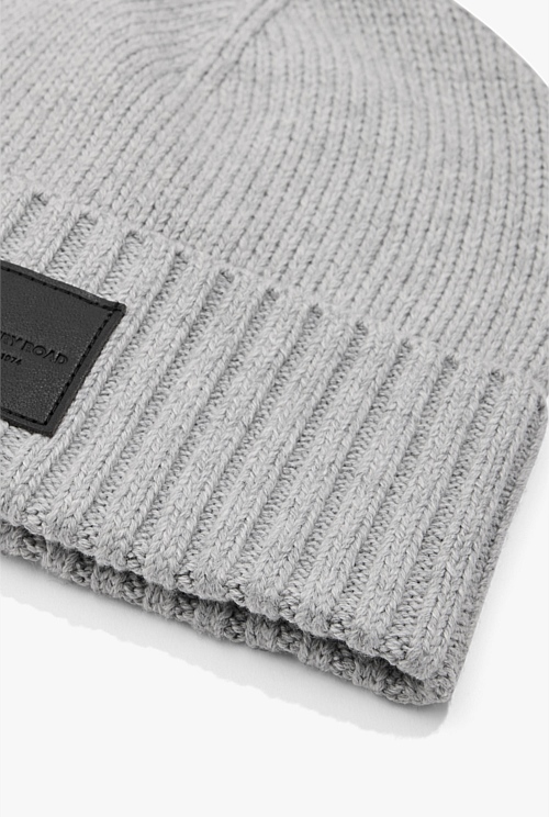 Organically Grown Cotton Blend Patch Logo Beanie