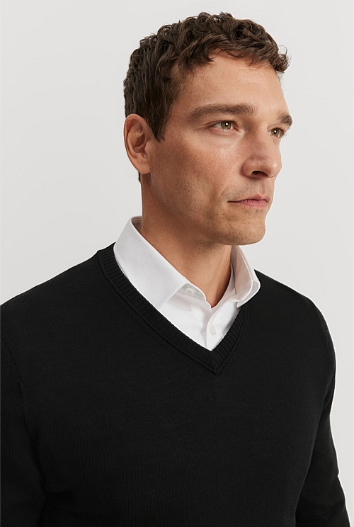 Verified Australian Merino V-Neck Knit