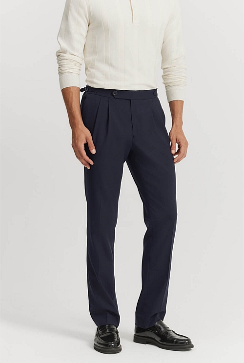 Wool Blend Buckle Pant