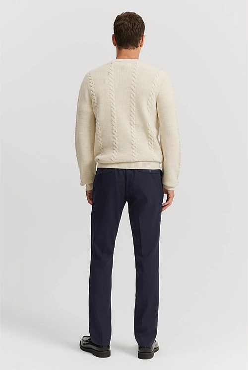 Australian Wool Cable Crew Neck Knit