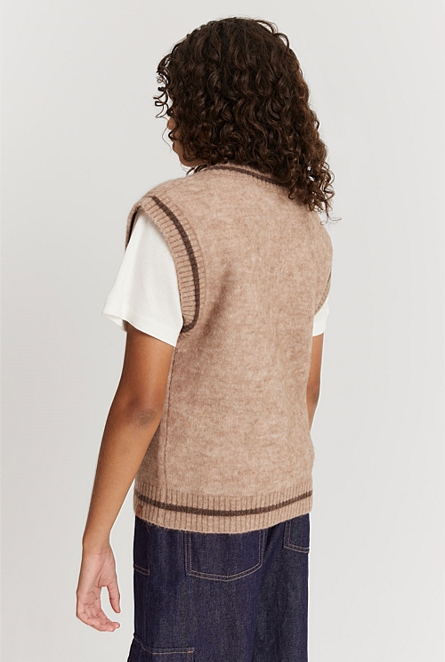 Teen Fluffy Knit Vest