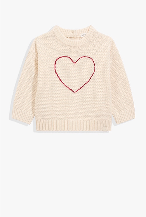 Heart Knit Pullover