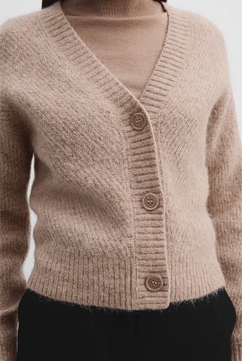 Brushed Crop Cardigan