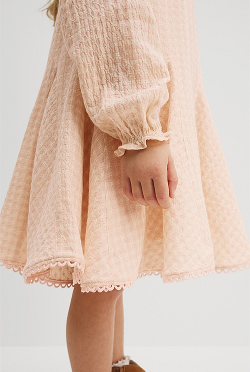 Textured Godet Dress