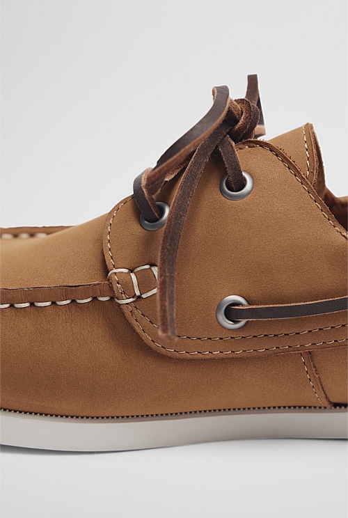 Flynn Nubuck Leather Boat Shoe