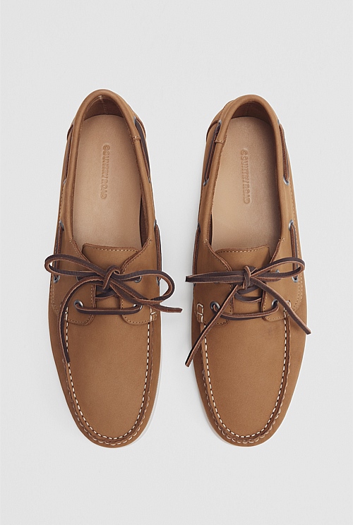 Flynn Nubuck Leather Boat Shoe