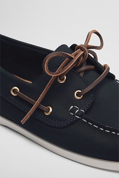 Flynn Nubuck Leather Boat Shoe