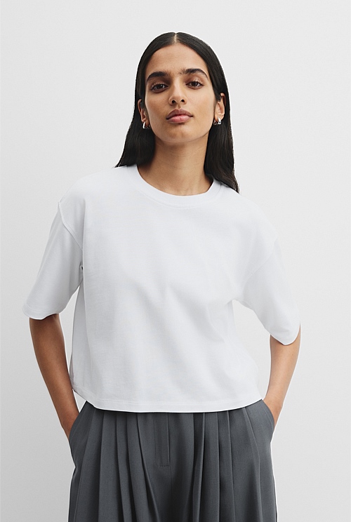 Australian Cotton Cropped T-Shirt