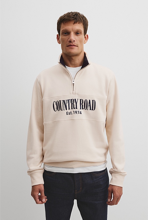 Verified Australian Cotton Half Zip Heritage Sweat