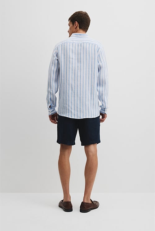 Regular Fit Organically Grown Linen Stripe Shirt