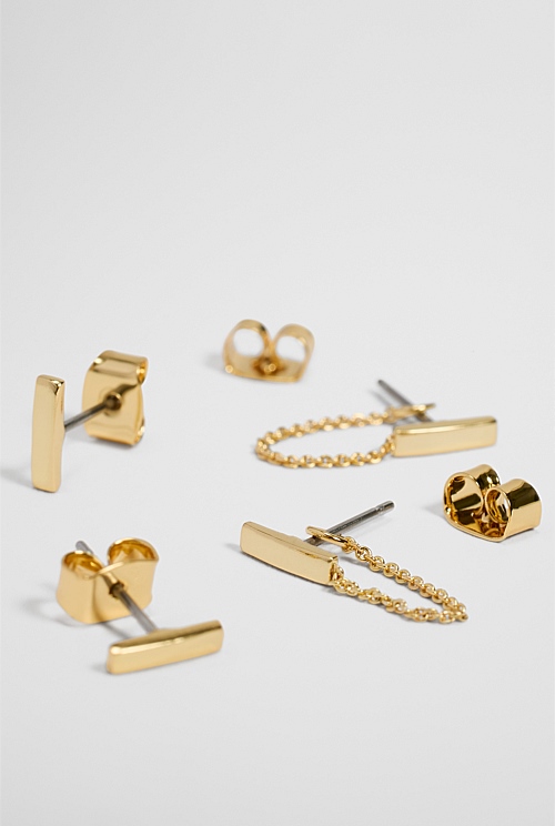 Bar Stud Earring Pack