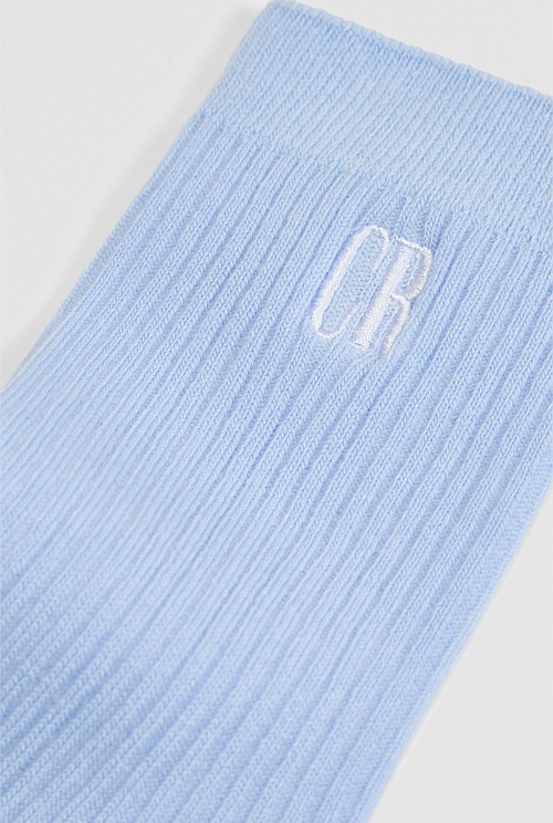 Australian Cotton Blend CR Ribbed Three Quarter Crew Sock