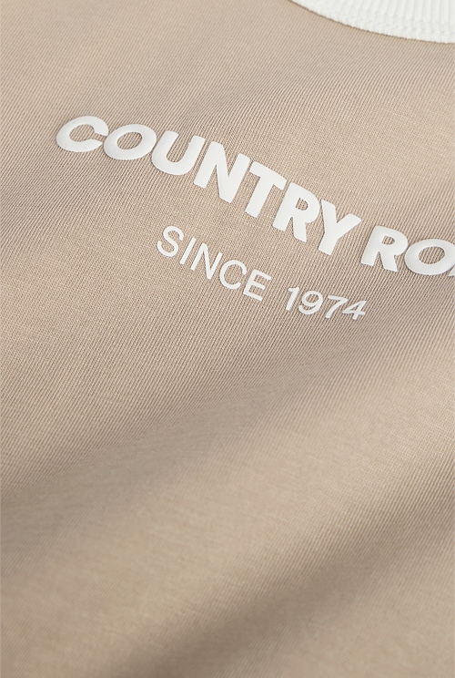 Australian Cotton Contrast Logo T-Shirt