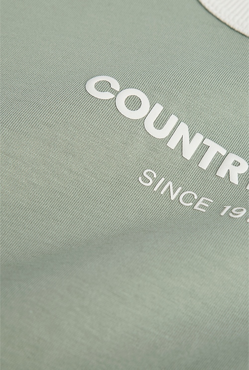 Australian Cotton Contrast Logo T-Shirt