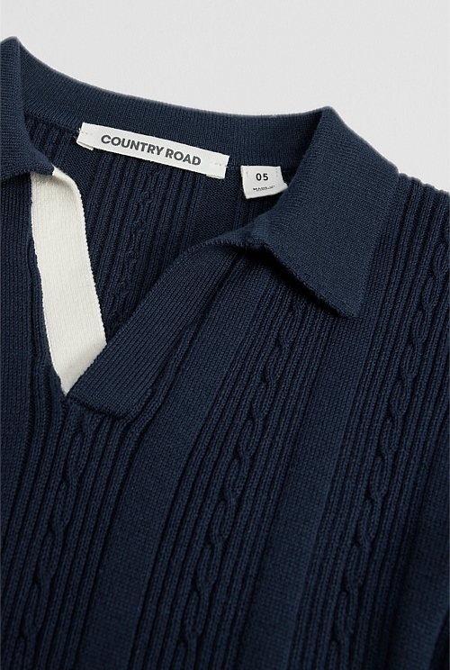 Organically Grown Cotton Knit Polo