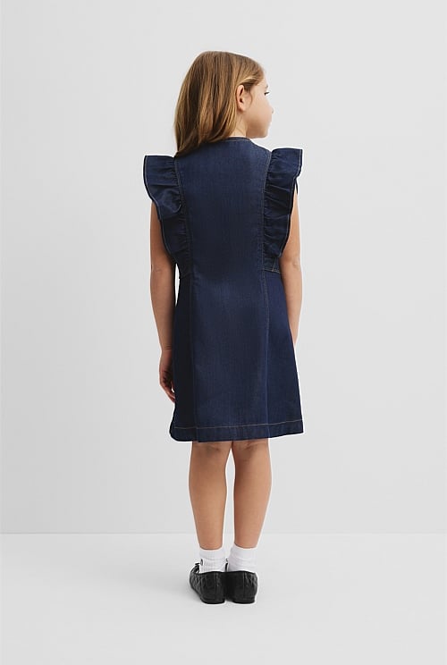 Denim Frill Dress