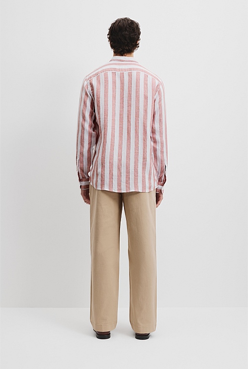 Regular Fit Organically Grown Linen Stripe Shirt