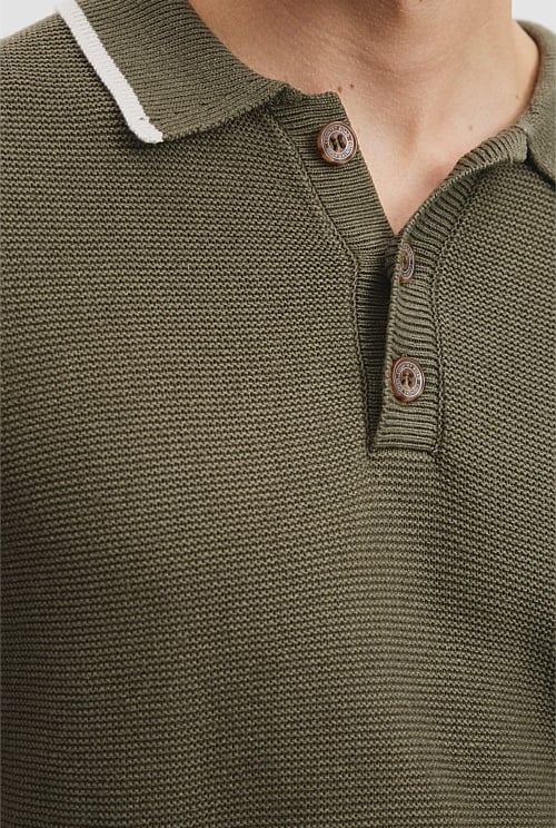 Cotton Linen Textured Polo