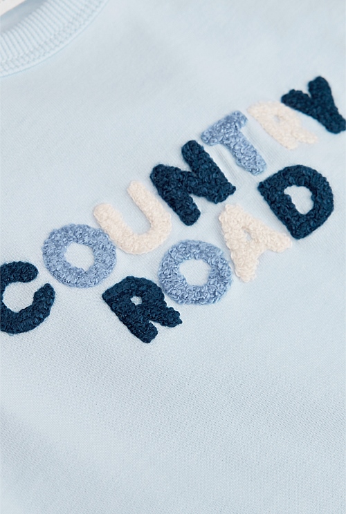 Organically Grown Cotton Boucle Logo T-Shirt