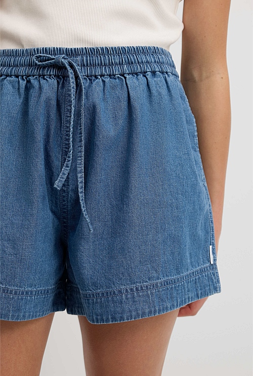 Teen Organically Grown Cotton Chambray Short