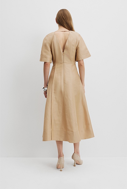 Panelled Detail Midi Dress