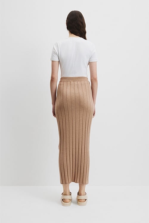 Organically Grown Cotton Linen Knit Skirt