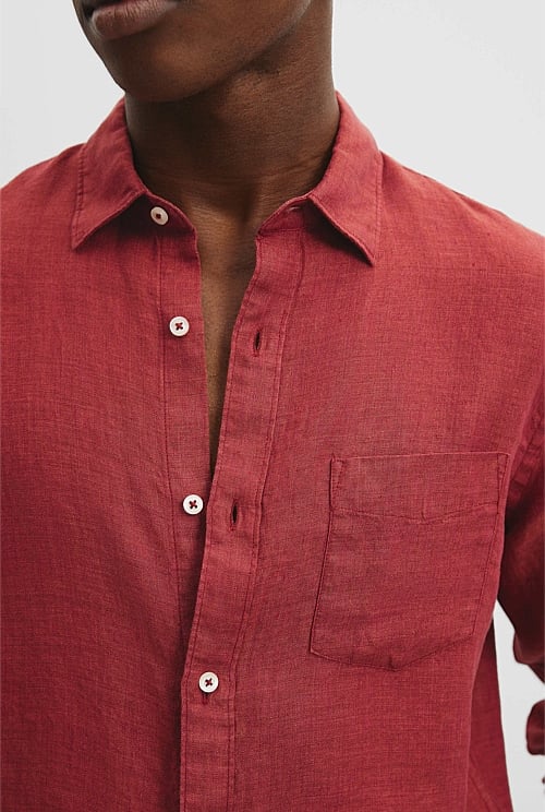 Regular Fit Organically Grown Delave Linen Shirt