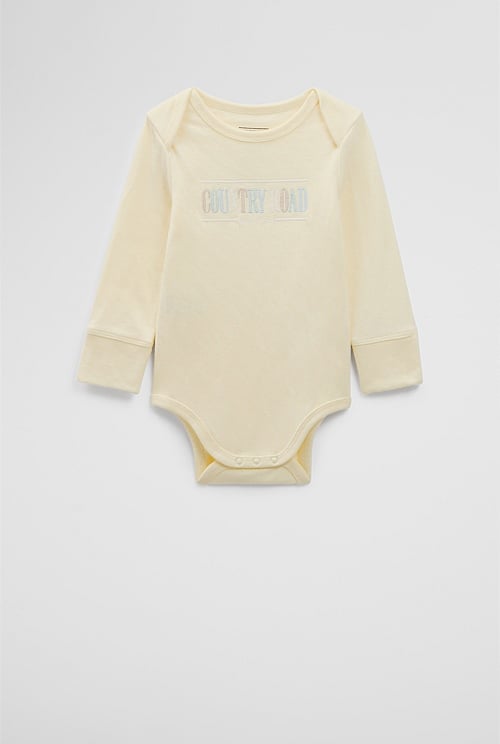 Organically Grown Cotton Heritage Long Sleeve Bodysuit