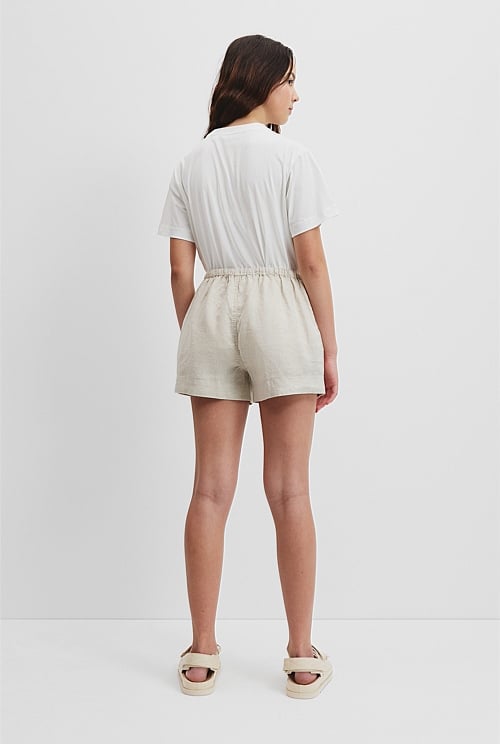 Teen Organically Grown Linen Short