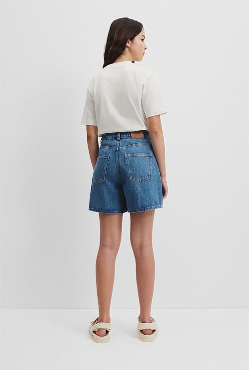 Teen High Rise Denim Short