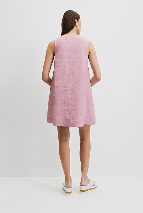 Organically Grown Linen A-Line Mini Dress