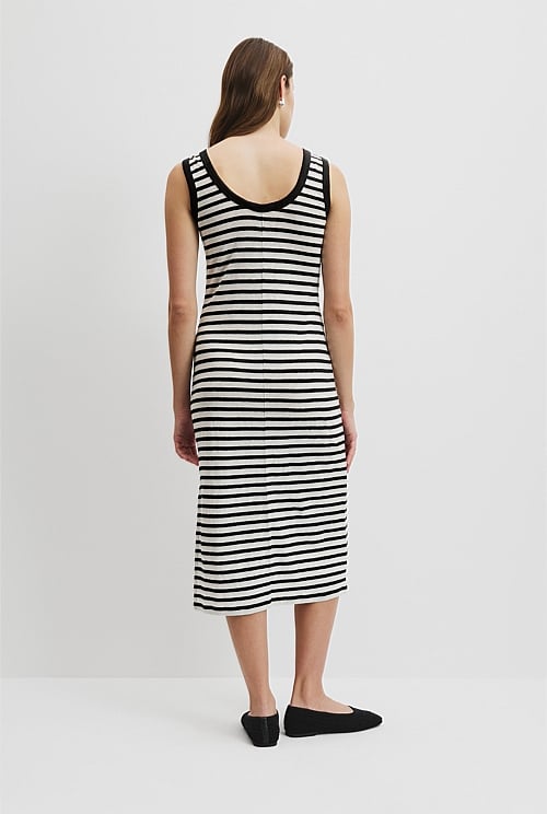 Stripe Linen Jersey Dress