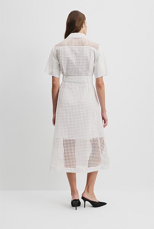 Utility Mesh Midi Dress