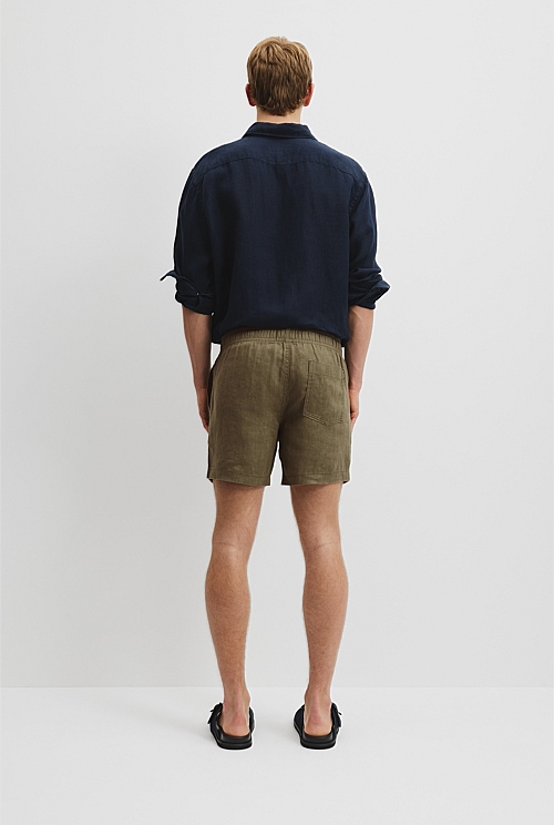 Organically Grown Linen Drawcord Short