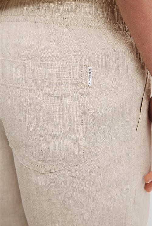 Organically Grown Linen Drawcord Short