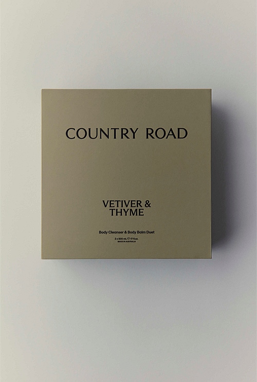 Australian Made Vetiver & Thyme Body Care Duet