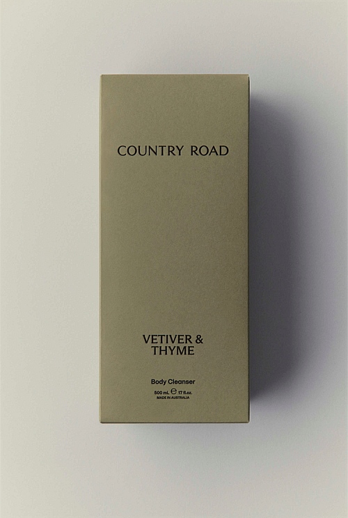 Australian Made Vetiver & Thyme Body Cleanser 500mL