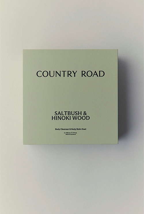 Australian Made Saltbush & Hinoki Wood Body Care Duet