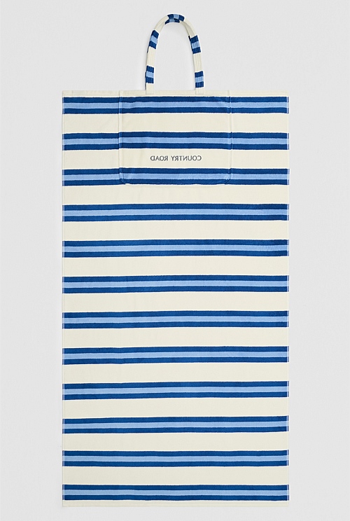 Verified Australian Cotton Stripe Bag-to-Towel