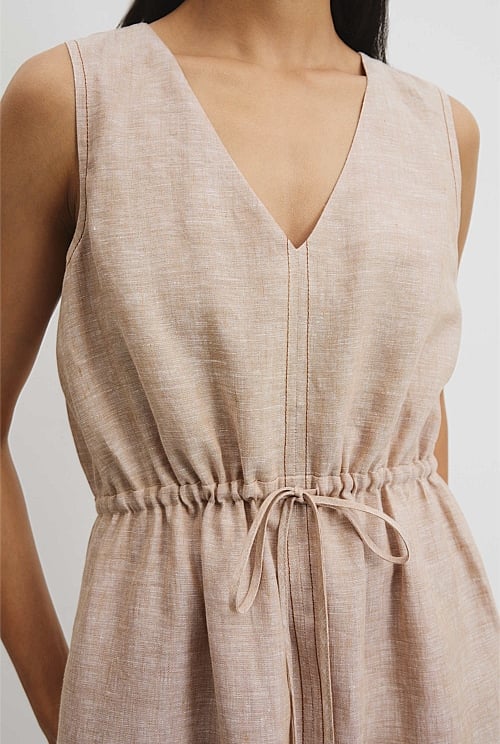 Organically Grown Linen Midi Dress