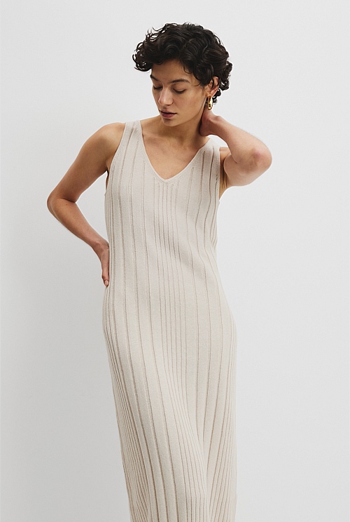 Organically Grown Cotton Linen Midi Dress