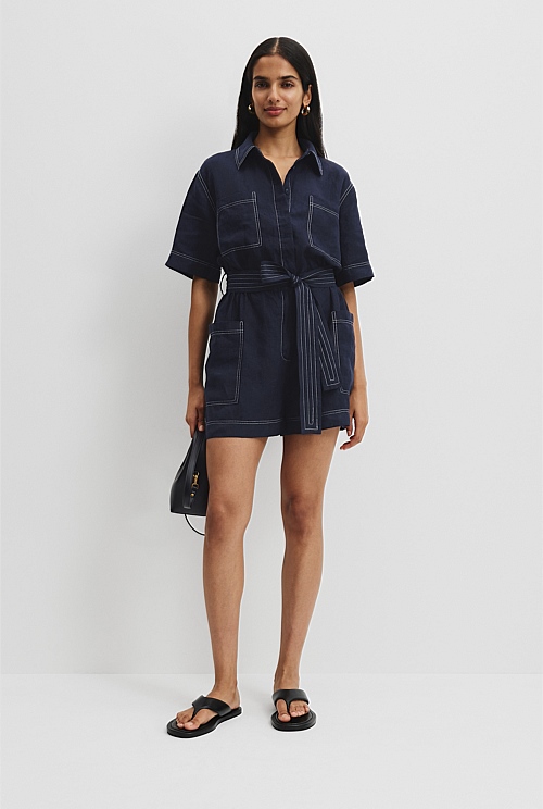 Organically Grown Linen Playsuit