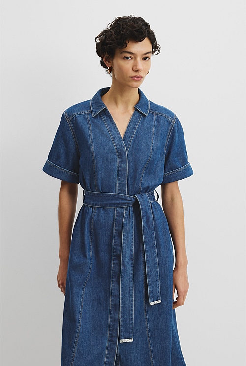 Chambray Midi Dress