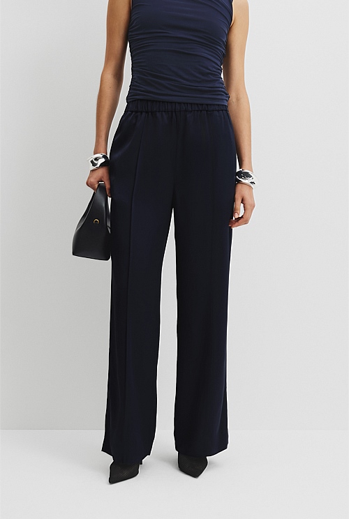 Satin Pull-On Pant