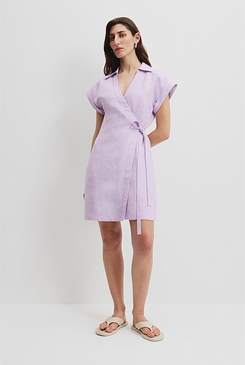 Organically Grown Linen Wrap Dress