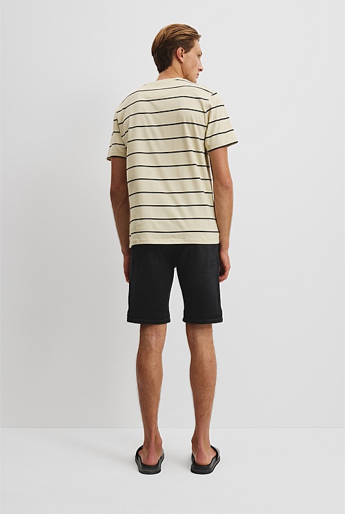 Australian Cotton Modern Logo Stripe T-Shirt